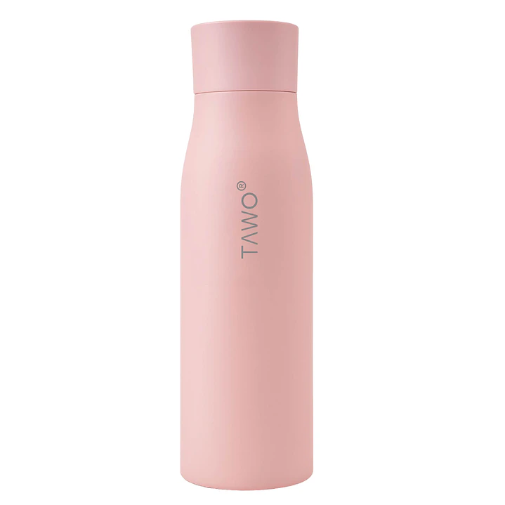 Botella Inteligente UV Autolimpiante TAWO® 750ml Rosado | Acero Inoxidable 316L 2