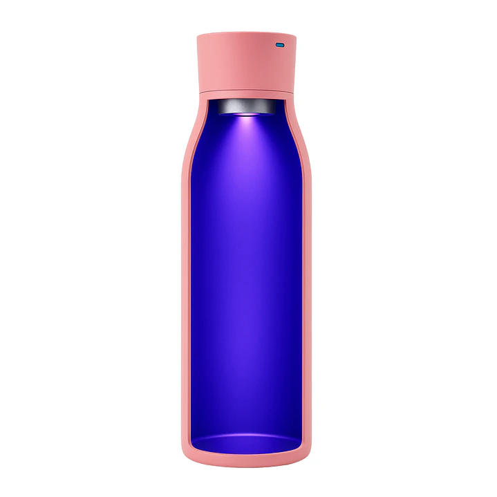 Botella Inteligente UV Autolimpiante TAWO® 750ml Rosado | Acero Inoxidable 316L 4