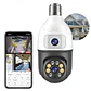 Cámara Ampolleta WiFi Full HD Doble Lente y Visión 360° Motorizada Jortan JT-9696 - Miniatura 1