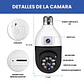 Cámara Ampolleta WiFi Full HD Doble Lente y Visión 360° Motorizada Jortan JT-9696 - Miniatura 9