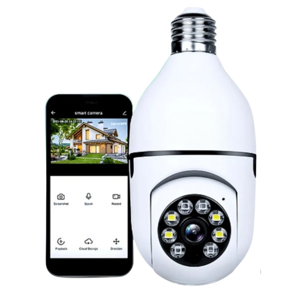 Cámara Ampolleta WiFi Full HD Visión 360° y Audio Bidireccional Jortan JT-8177