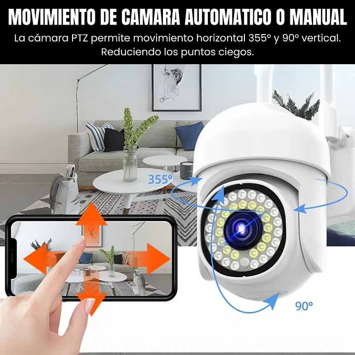 Cámara de Seguridad Exterior Full HD WiFi Visión Nocturna y Audio Bidireccional Jortan JT-8161QJ 3