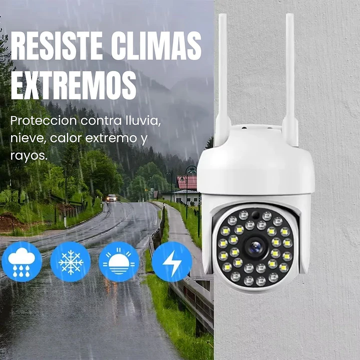 Cámara de Seguridad Exterior Full HD WiFi Visión Nocturna y Audio Bidireccional Jortan JT-8161QJ 6