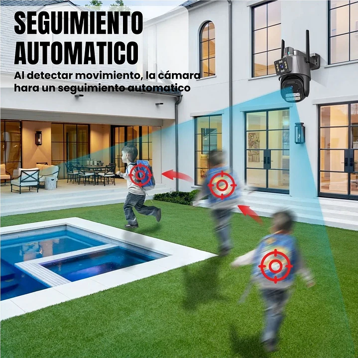 Cámara de Seguridad Exterior WiFi 8MP Doble Lente y Visión Nocturna Jortan JT-9687 Pro 9