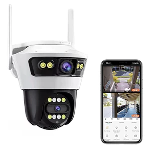 Cámara de Seguridad Exterior WiFi Full HD Doble Lente y Detección Humana Jortan 4