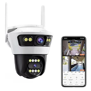 Cámara de Seguridad Exterior WiFi Full HD Doble Lente y Detección Humana Jortan 4