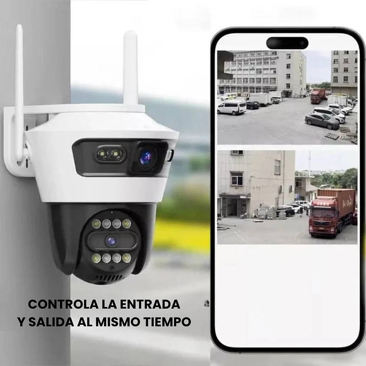 Cámara de Seguridad Exterior WiFi Full HD Doble Lente y Detección Humana Jortan 4 3