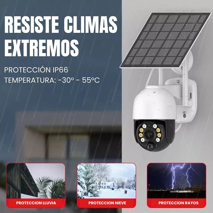 Cámara Solar WiFi 3MP con Batería 13200 mAh y Visión Nocturna Jortan JT-8181XM 3