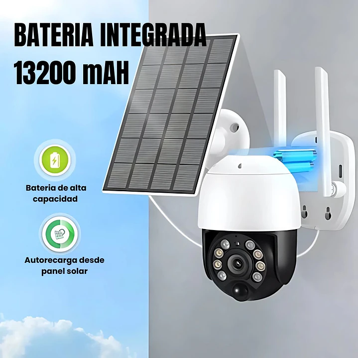 Cámara Solar WiFi 3MP con Batería 13200 mAh y Visión Nocturna Jortan JT-8181XM 6