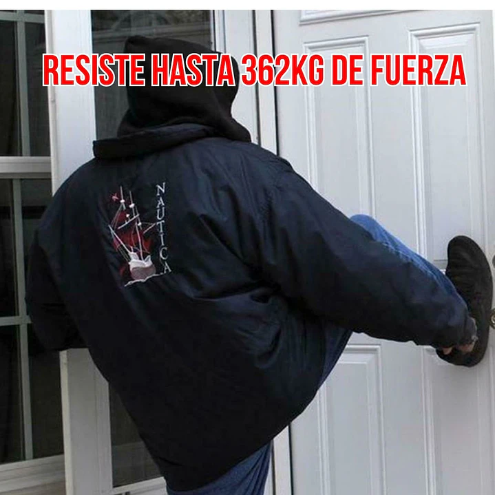 Cerradura de Seguridad Refuerzo para Puerta Picaporte Seguridad Plateado 2