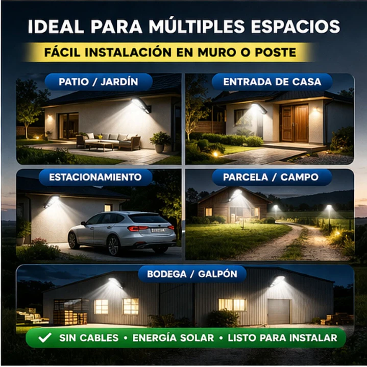 Foco Solar LED Cobra Jortan 400W con Sensor de Movimiento IP66 8