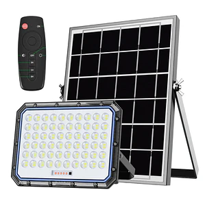 Foco Solar LED Jortan 1000W Exterior IP66 con Panel y Control Remoto