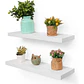 Pack 2 Repisas Flotantes Blancas Estilo Minimalista 40 cm - Miniatura 1
