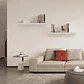 Pack 2 Repisas Flotantes Blancas Estilo Minimalista 40 cm - Miniatura 4