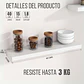 Pack 2 Repisas Flotantes Blancas Estilo Minimalista 40 cm - Miniatura 5
