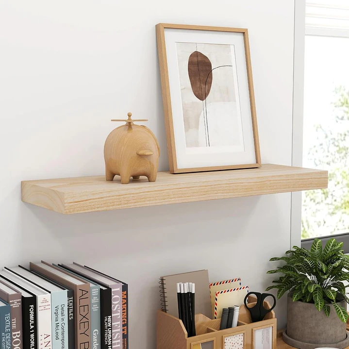 Pack 2 Repisas Flotantes de Madera Estilo Minimalista 40 cm 4