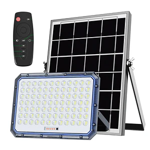 Reflector Solar LED Jortan 2000W Exterior IP66 con Panel y Control Remoto