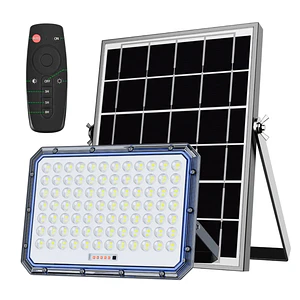 Reflector Solar LED Jortan 2000W Exterior IP66 con Panel y Control Remoto