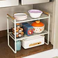 Repisa Organizadora Estilo Nórdico de 2 Niveles Blanca 34 cm - Miniatura 2