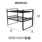 Repisa Organizadora Estilo Nórdico de 2 Niveles Blanca 34 cm - Miniatura 8