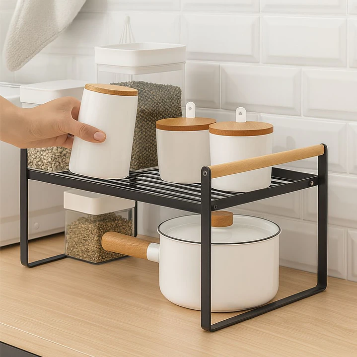 Repisa Organizadora Multiuso Estilo Nórdico Negra 34 cm 3