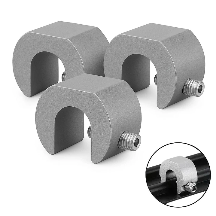 Seguro antirrobo ventanas y mamparas corredizas metálicas Pack 3 Color Gris 1