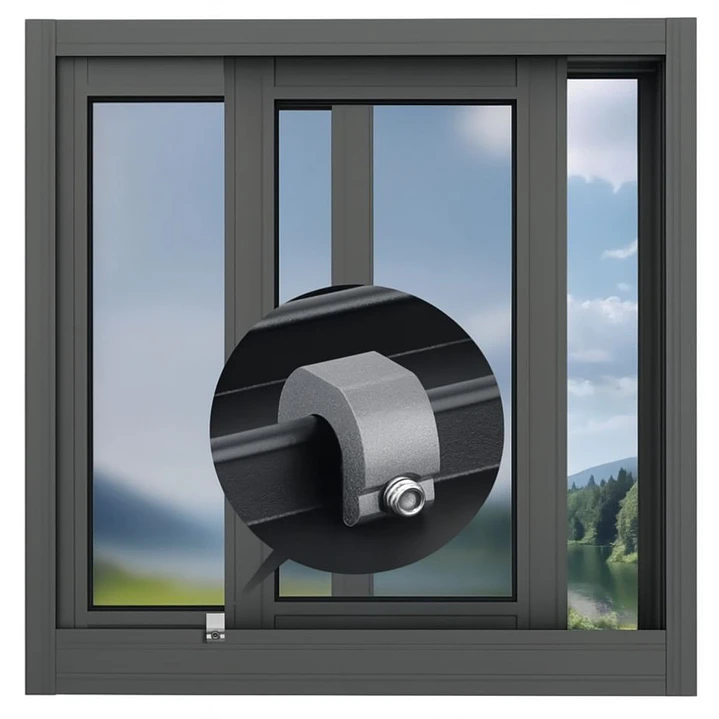Seguro antirrobo ventanas y mamparas corredizas metálicas Pack 3 Color Gris 3