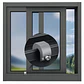 Seguro antirrobo ventanas y mamparas corredizas metálicas Pack 3 Color Gris - Miniatura 3