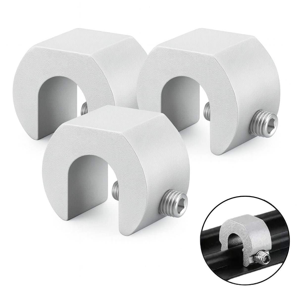 Seguro antirrobo ventanas y mamparas corredizas metálicas Pack 3 Color Plateado