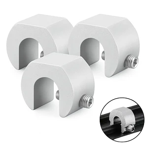 Seguro antirrobo ventanas y mamparas corredizas metálicas Pack 3 Color Plateado