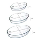 Set 3 Fuente Asadera Vidrio Refractario Para Horno Ovaladas - Miniatura 6