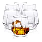 Set 6 Vasos Diamante Vidrio 300ml Transparente Nórdico - Miniatura 1
