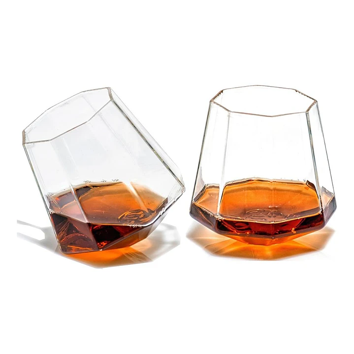 Set 6 Vasos Diamante Vidrio 300ml Transparente Nórdico 3