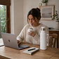 Termo Mate Acero Inoxidable 1.3 Litros Blanco + Mate y Bombilla - Miniatura 2
