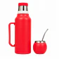 Termo Mate Acero Inoxidable 1.3 Litros Rojo + Mate y Bombilla - Miniatura 3