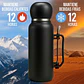 Termo Mate Acero Inoxidable 1.3 Litros Rojo + Mate y Bombilla - Miniatura 6
