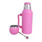 Termo Mate Acero Inoxidable 1.3 Litros Rosado + Mate y Bombilla - Miniatura 2