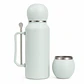 Termo Mate Acero Inoxidable 1.3 Litros Verde Claro + Mate y Bombilla - Miniatura 1