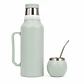 Termo Mate Acero Inoxidable 1.3 Litros Verde Claro + Mate y Bombilla - Miniatura 3