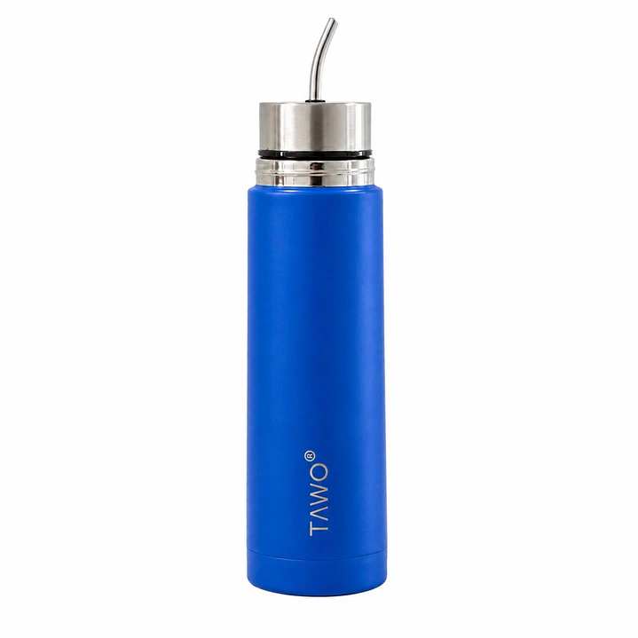 Termo Mate Autocebante Acero Inoxidable 2 en 1 Tawo 750 Ml - Azul 3