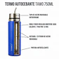 Termo Mate Autocebante Acero Inoxidable 2 en 1 Tawo 750 Ml - Azul - Miniatura 6