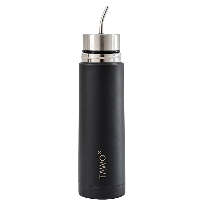 Termo Mate Autocebante Acero Inoxidable 2 en 1 Tawo 750 Ml - Negro 3