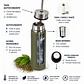 Termo Mate Autocebante Acero Inoxidable 2 en 1 Tawo 750 Ml - Verde - Miniatura 5