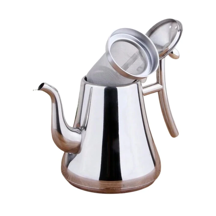 Tetera Infusor De Té De Acero Inoxidable 1 Litro Con Filtro 1