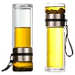 Botella con Infusor de Vidrio Doble Pared y Acero Para Te Infusiones - Miniatura 1