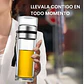Botella con Infusor de Vidrio Doble Pared y Acero Para Te Infusiones - Miniatura 5