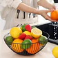 Frutero Metálico De Mesa Decorativo Minimalista Nórdico Redondo - Miniatura 2
