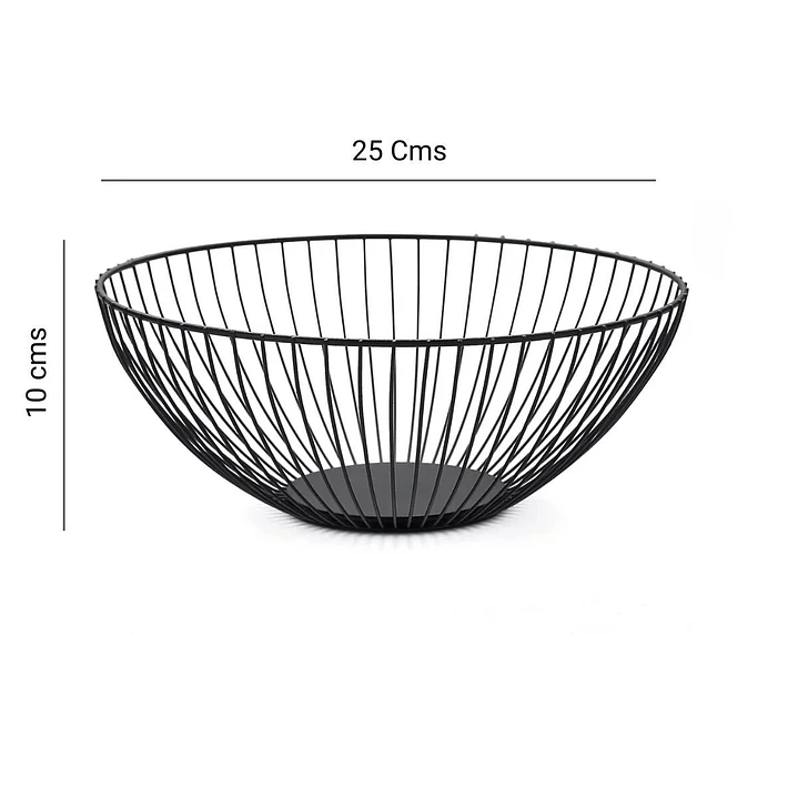 Frutero Metálico De Mesa Decorativo Minimalista Nórdico Redondo 4