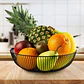 Frutero Metálico De Mesa Nórdico Redondo Minimalista Negro 28 x 8 cms - Miniatura 2