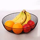 Frutero Metálico De Mesa Nórdico Redondo Minimalista Negro 28 x 8 cms - Miniatura 4